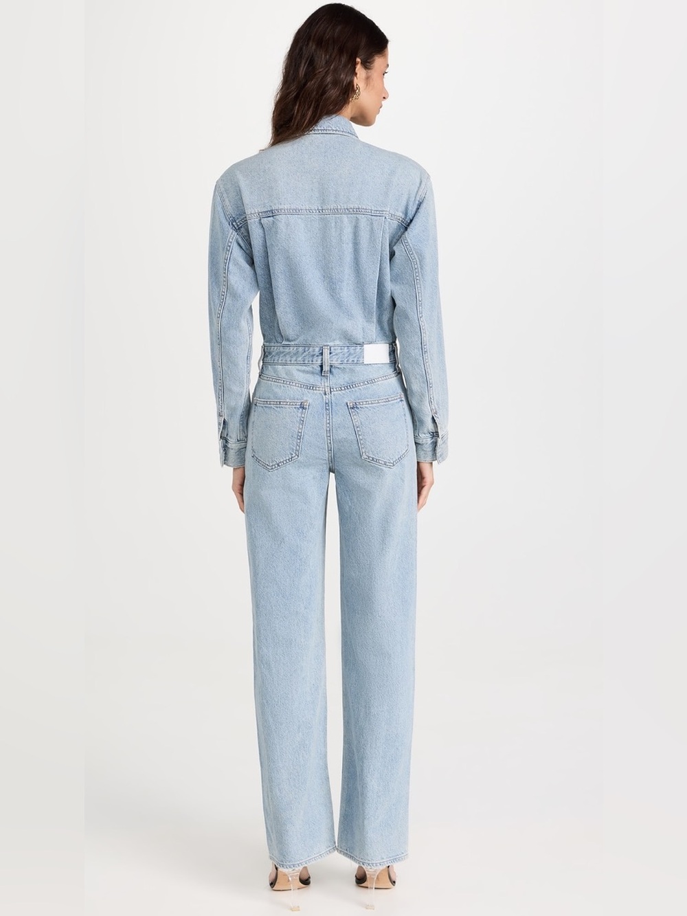 NET Pistola Nikki Denim Long Sleeved Jumpsuit ~ Size S Available Retail $238 - Picture 3 of 8